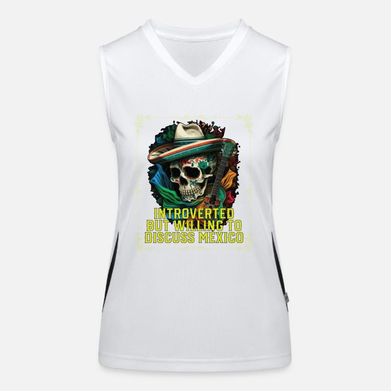 Introverted But Willing To Discuss Mexico Pride Funktionelles Kontrast-Tank Top für Frauen