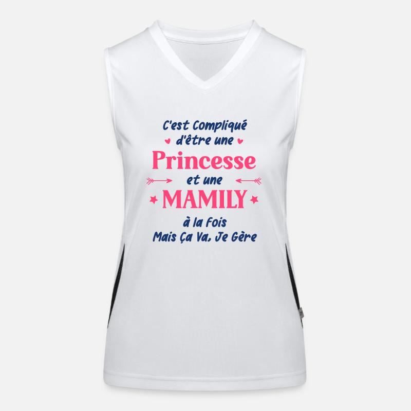 Mamily Débardeur respirant contrasté Femme