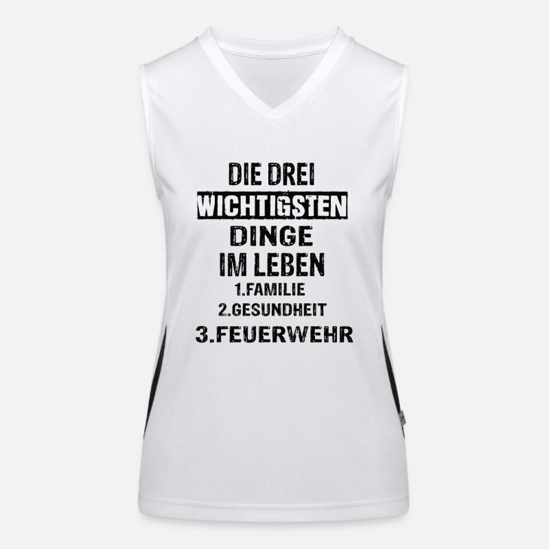 Feuerwehr Funktionelles Kontrast-Tank Top für Frauen