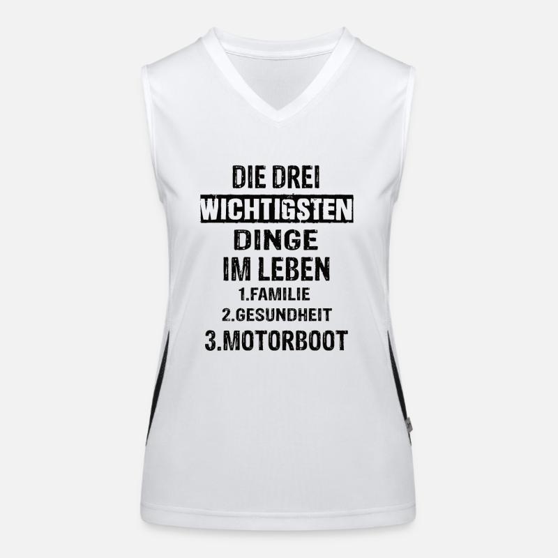 Motorboot Funktionelles Kontrast-Tank Top für Frauen