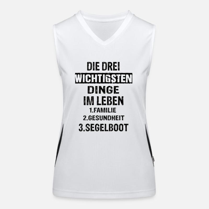 Segelboot Funktionelles Kontrast-Tank Top für Frauen