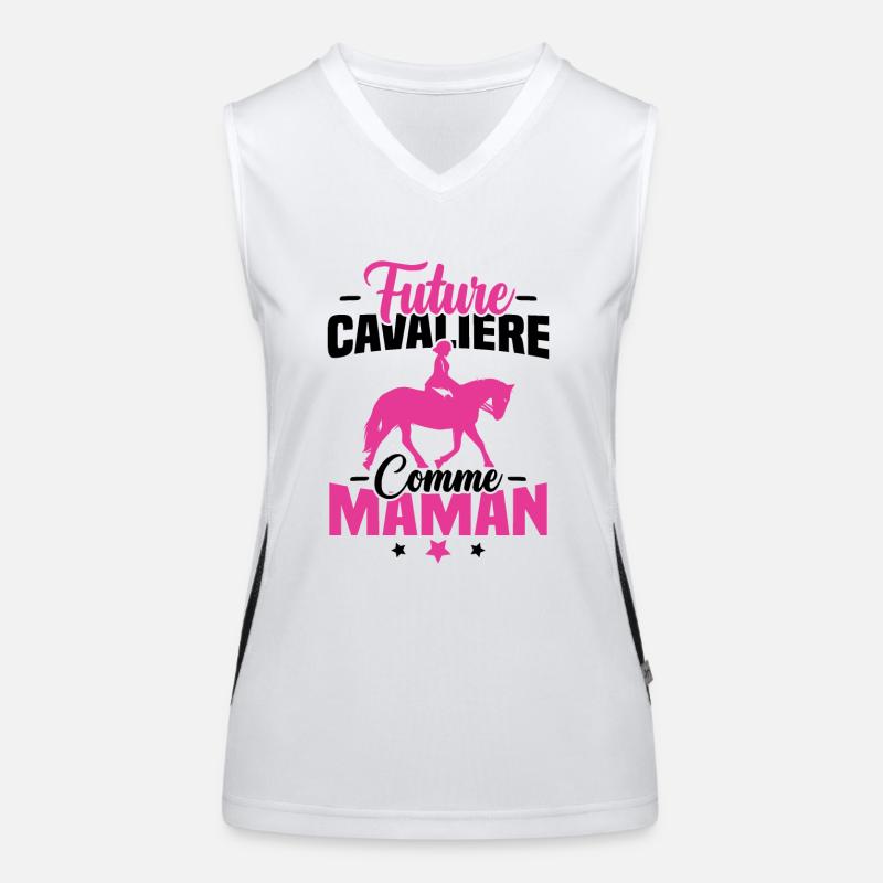 Future cavalière comme maman Débardeur respirant contrasté Femme
