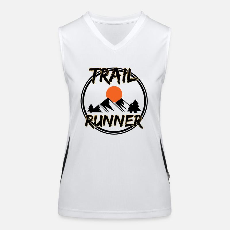 Trail Runner Running Joggen Jogger I Geschenk Funktionelles Kontrast-Tank Top für Frauen