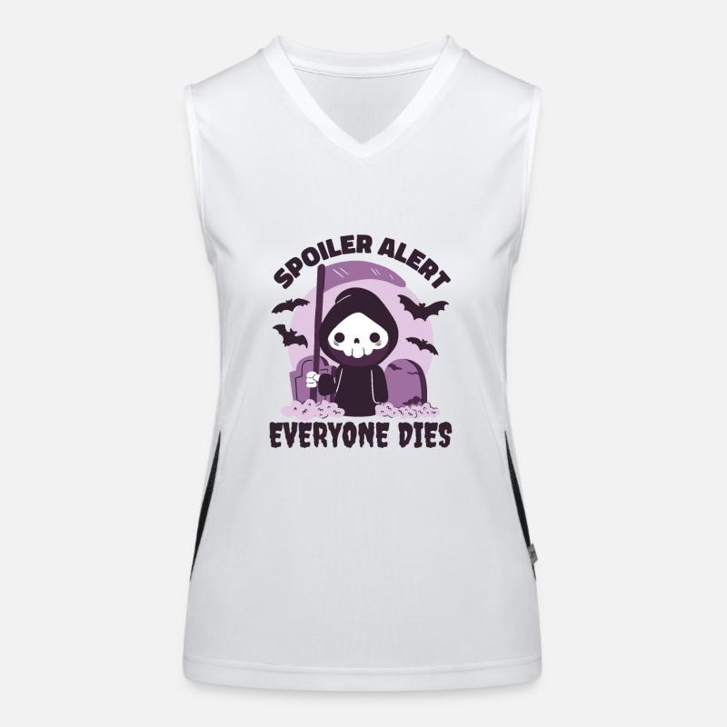 Reaper skeleton Women's Functional Contrast Tank Top