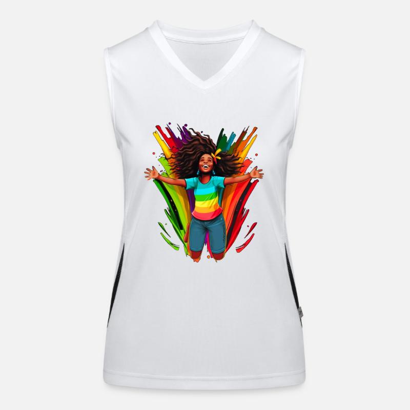 Diversity, Diversity, BLM, Rainbow Women's Functional Contrast Tank Top