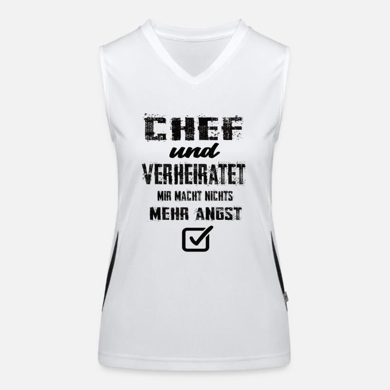 Chef und Verheiratet Funktionelles Kontrast-Tank Top für Frauen