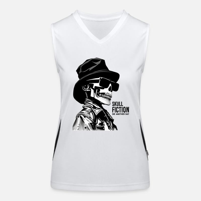 Skull Fiction Skull Art Women's Functional Contrast Tank Top
