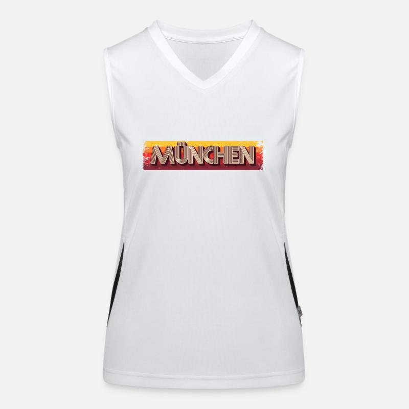 Münchnerin Münchner München Funktionelles Kontrast-Tank Top für Frauen
