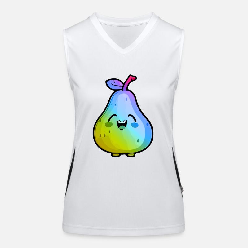 Birne Comic Bunt Funktionelles Kontrast-Tank Top für Frauen