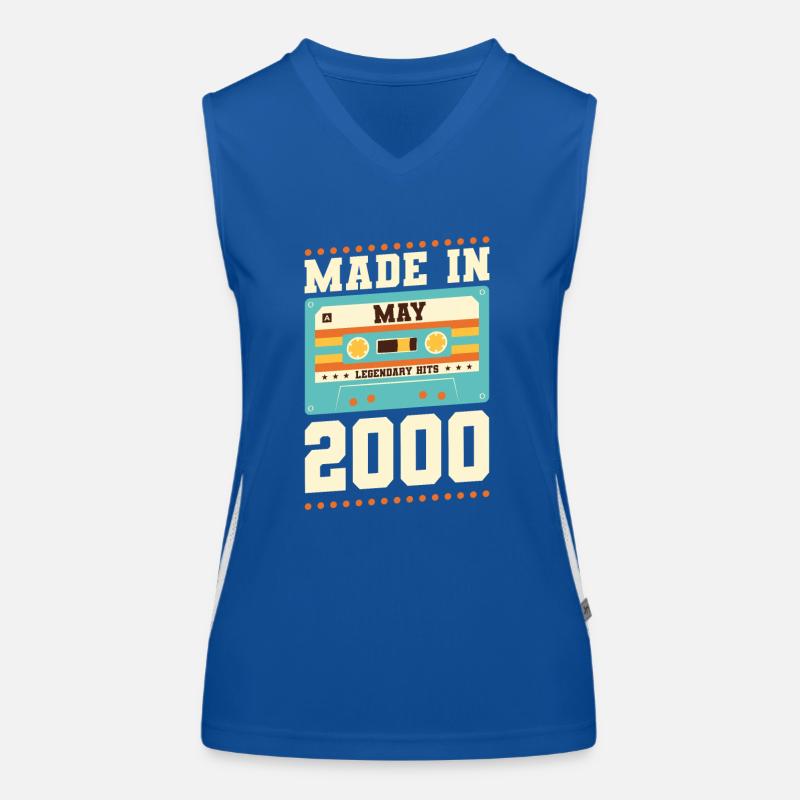 23e anniversaire Mai Année 2000 Idée cadeau Débardeur respirant contrasté Femme
