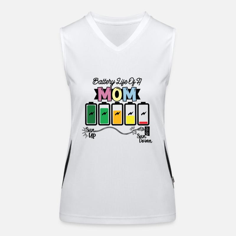 Batterielebensdauer Einer Mutter Funktionelles Kontrast-Tank Top für Frauen