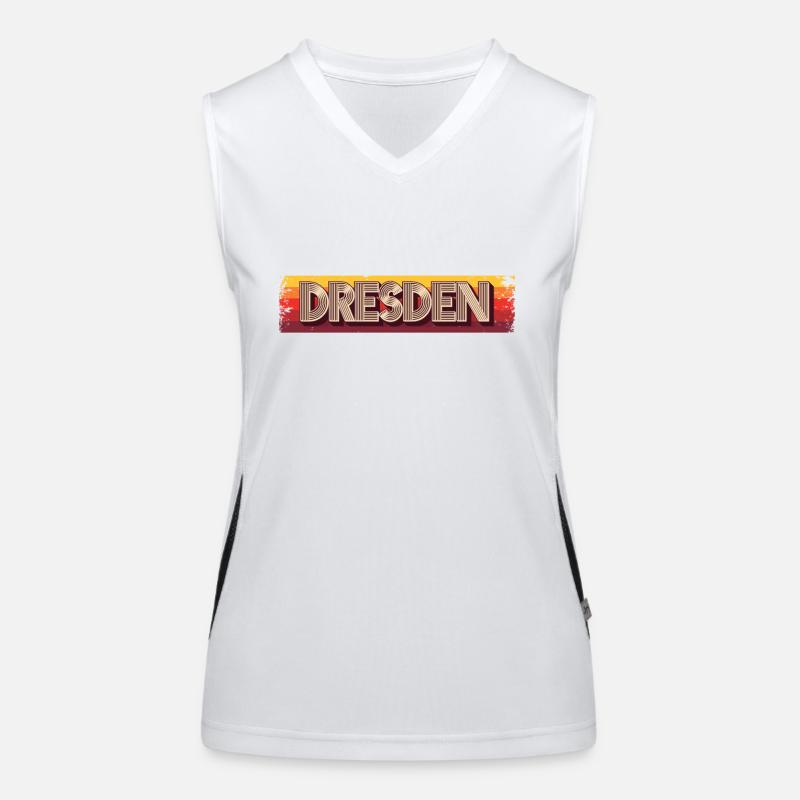 Dresdnerin Dresdner Dresden Funktionelles Kontrast-Tank Top für Frauen