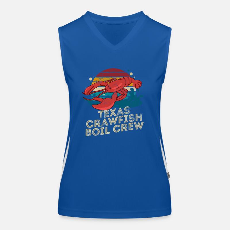 Texas Crawfish Boil Crew Seafood Lover Crawfish Débardeur respirant contrasté Femme