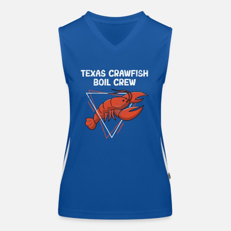 Texas Crawfish Boil Crew Cajun Crawfish Seafood Débardeur respirant contrasté Femme