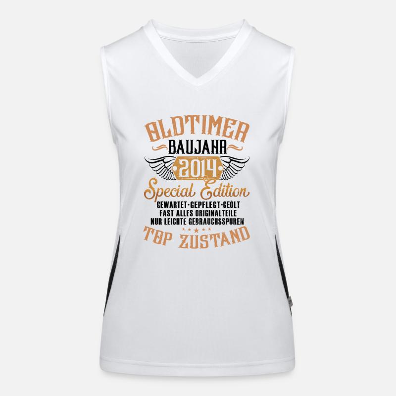 Oldtimer 2014 Funktionelles Kontrast-Tank Top für Frauen