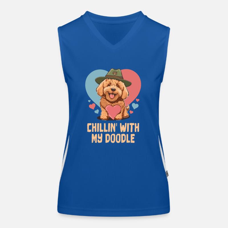 Mon Doodle Goldendoodle Papa Mignon Chien Maman Doodle Débardeur respirant contrasté Femme