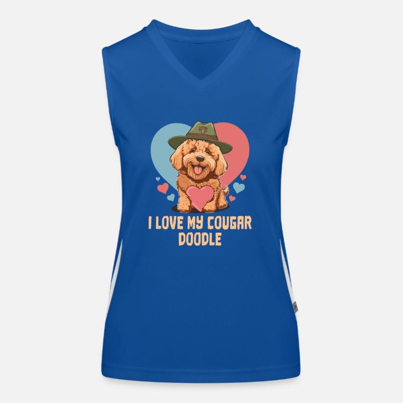 Drôle j’aime mon Doodle Goldendoodle Papa Doodle Débardeur respirant contrasté Femme