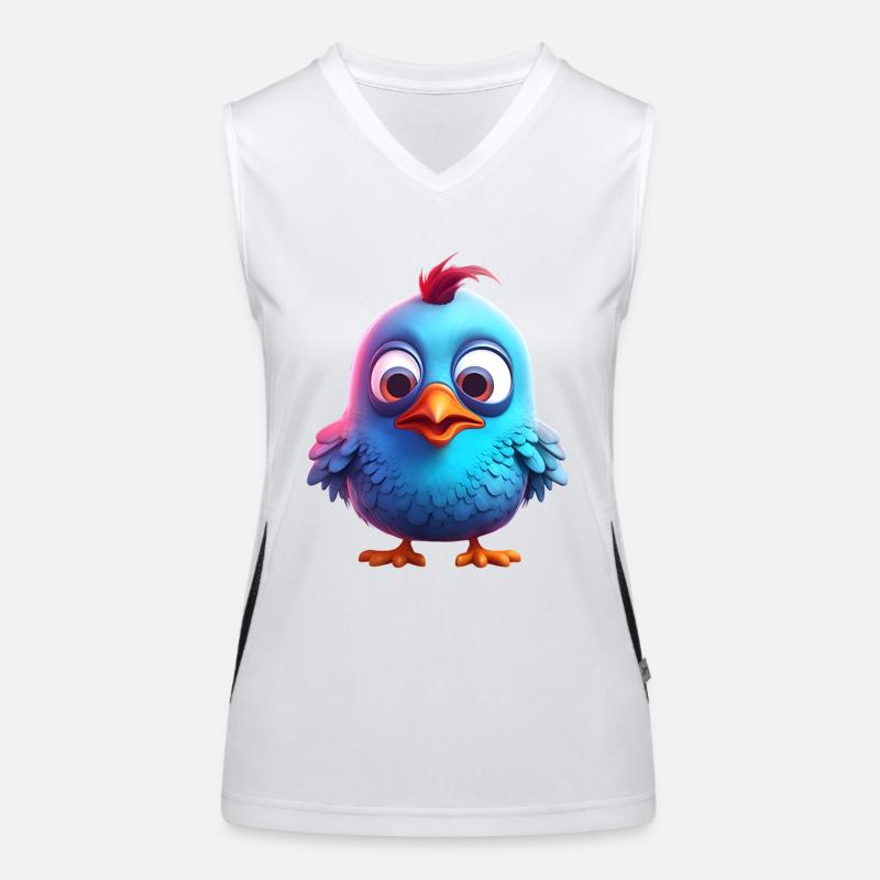 Mignon bébé oiseau Débardeur respirant contrasté Femme