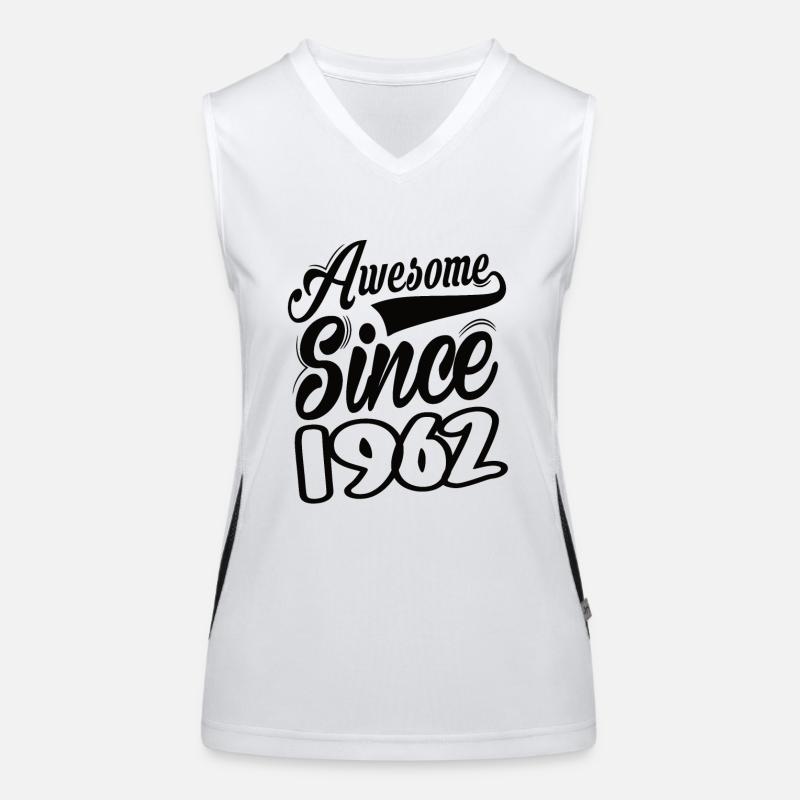 Awesome Since 1962 Funktionelles Kontrast-Tank Top für Frauen