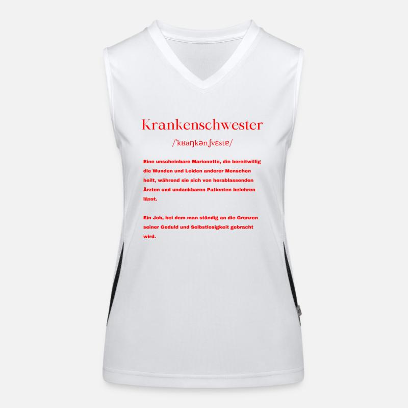 Krankenschwester Definition Funktionelles Kontrast-Tank Top für Frauen