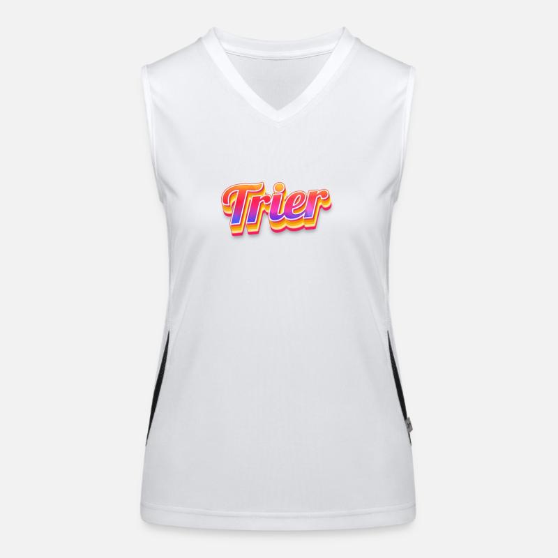 Triererin Trierer Trier Funktionelles Kontrast-Tank Top für Frauen