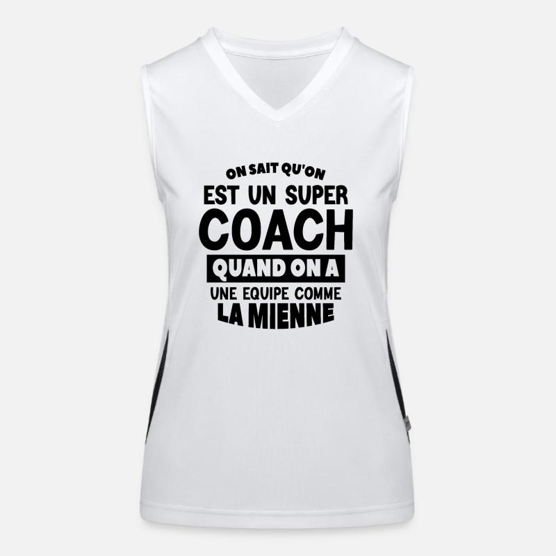 on sait qu'on est un super coach Débardeur respirant contrasté Femme