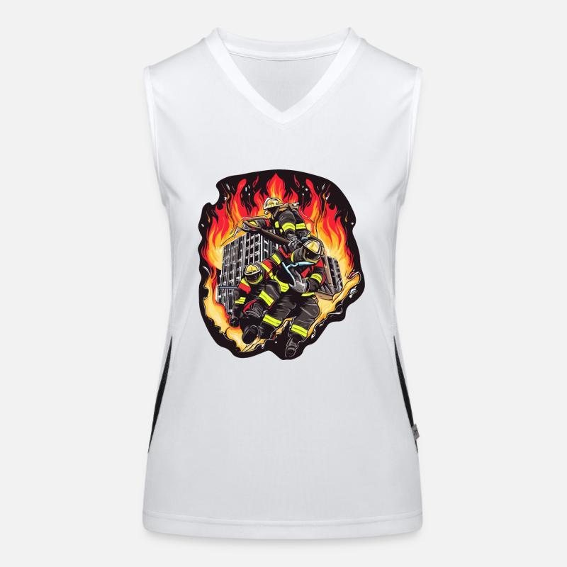 FIREFIGHTERS RESCUING Women's Functional Contrast Tank Top