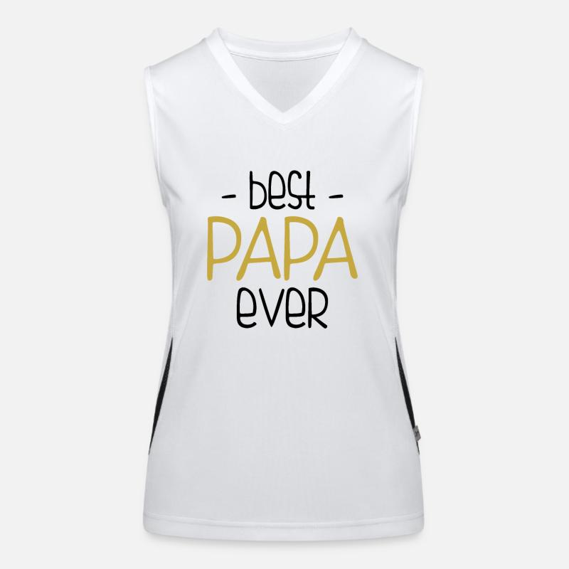 Best papa ooit Women's Functional Contrast Tank Top