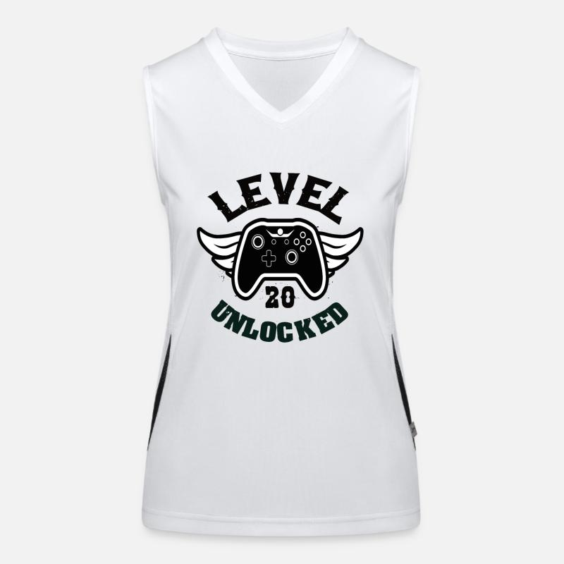 Level 20 Unlocked 20 Geburtstag Funktionelles Kontrast-Tank Top für Frauen