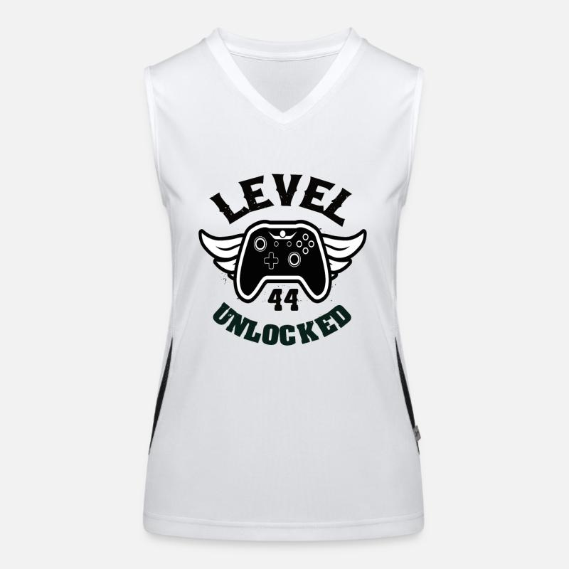 Level 44 Unlocked 44 Birthday Women's Functional Contrast Tank Top