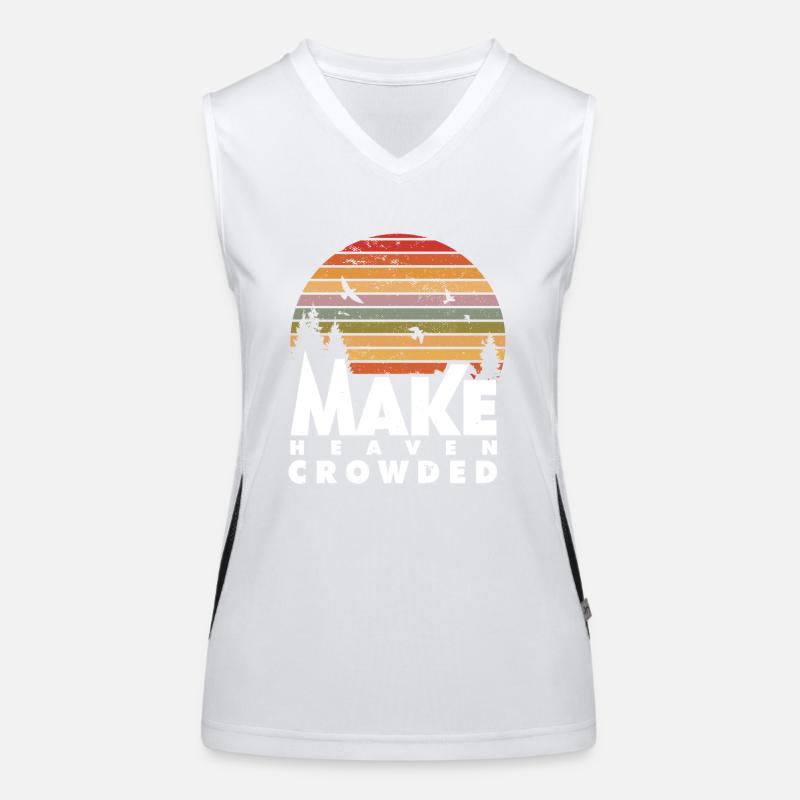 Make Heaven Crowded Religious Christian Quote Funktionelles Kontrast-Tank Top für Frauen