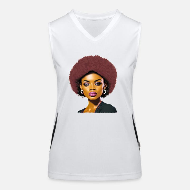 Dame à l’afro Débardeur respirant contrasté Femme
