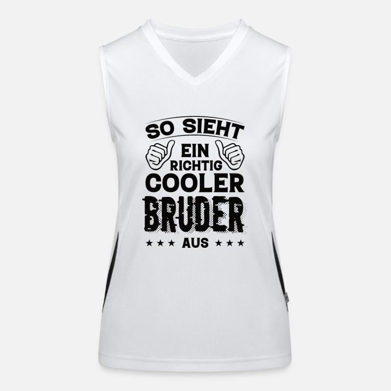 Bruder Bruder Geburtstag Bruder Sprüche Bester Funktionelles Kontrast-Tank Top für Frauen