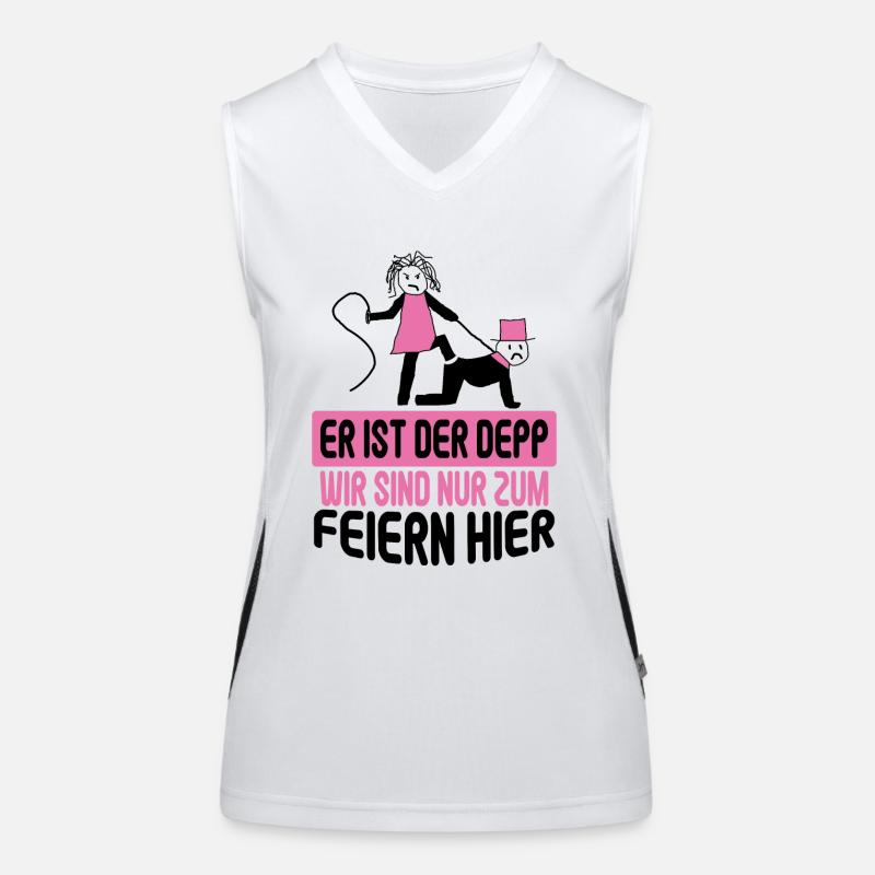 Junggesellenabschied Poltern Polterabend JGA Funktionelles Kontrast-Tank Top für Frauen