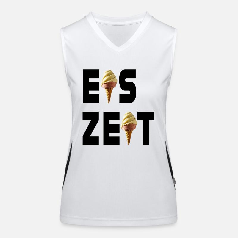 Eiszeit mit Eis Funktionelles Kontrast-Tank Top für Frauen