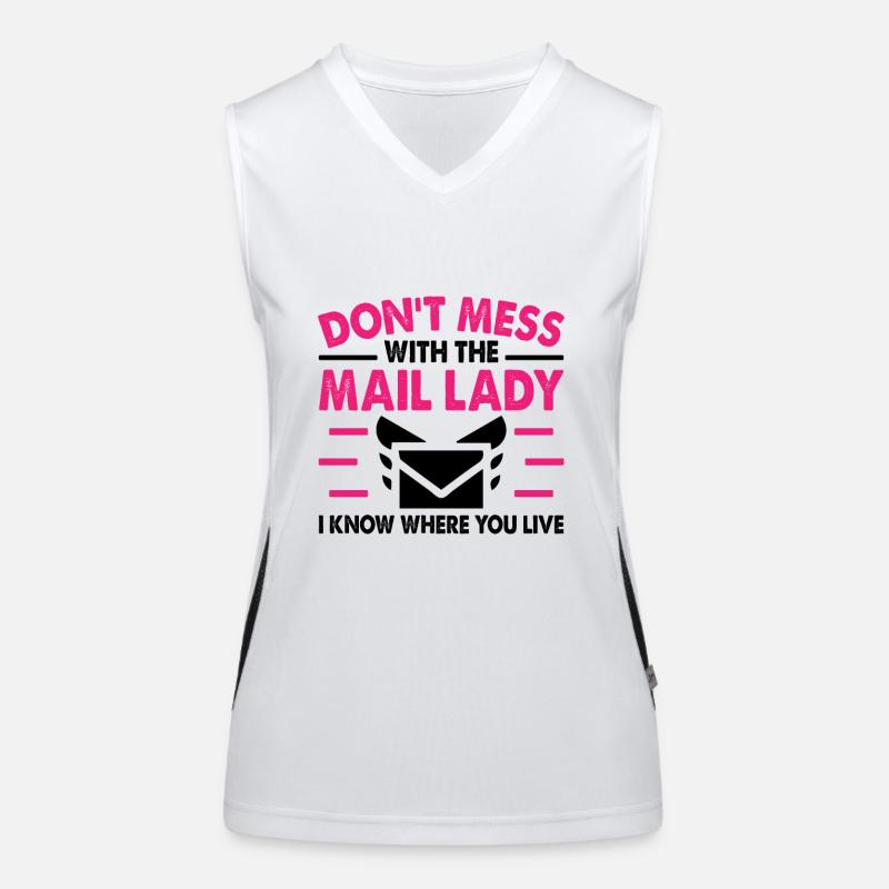 Postbote Postbotin Post Briefträger Funktionelles Kontrast-Tank Top für Frauen