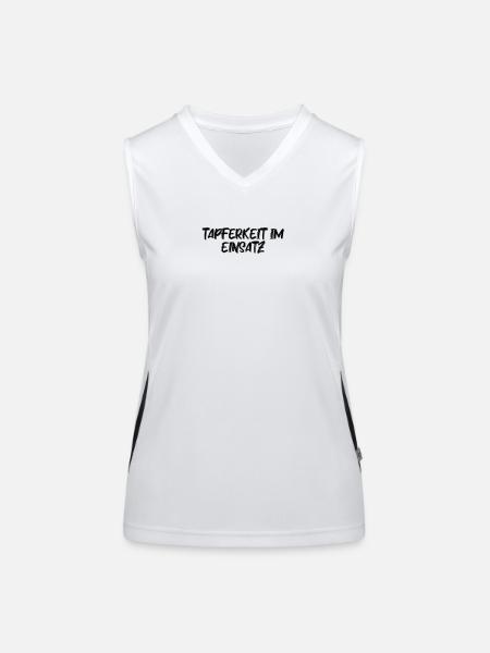 Feuerwehr - Tapferkeit im Einsatz - Funktionelles Kontrast-Tank Top für Frauen - Weiß/Schwarz - Vorne