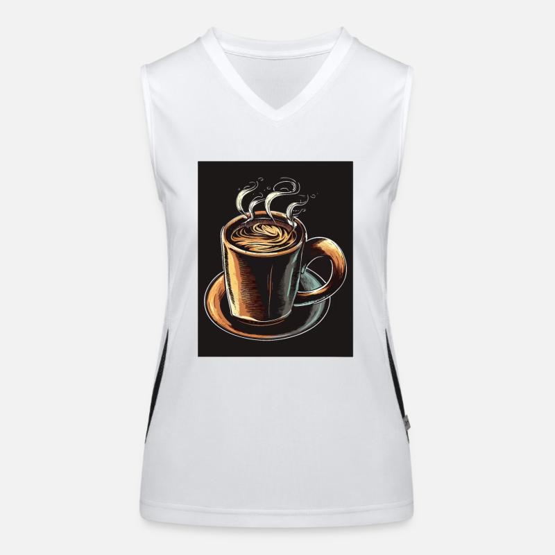 KAFFEEBECHER Funktionelles Kontrast-Tank Top für Frauen