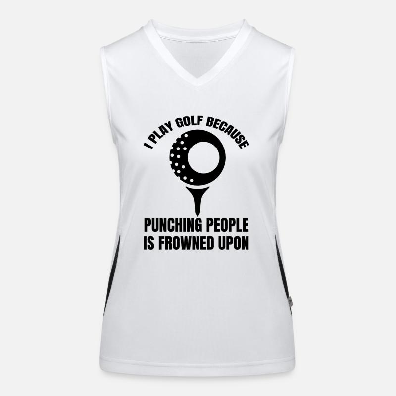 Golfer, golf, golf, golf club, golf course Women's Functional Contrast Tank Top
