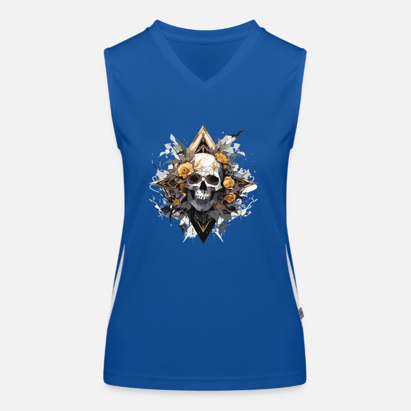 Skull Skull Skulls Skull Skeleton Women's Functional Contrast Tank Top