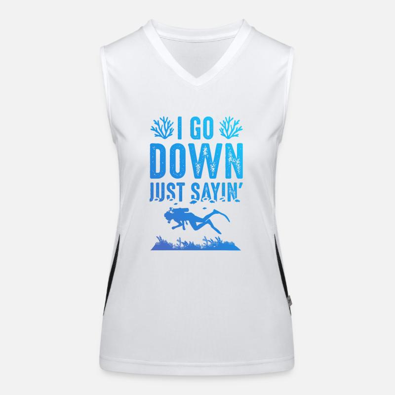 Diving funny saying Women's Functional Contrast Tank Top