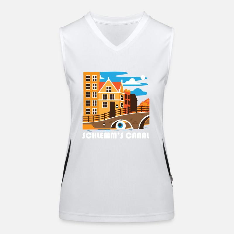 Schlemm's Canal Funny Optometrist Opthalmologist Funktionelles Kontrast-Tank Top für Frauen