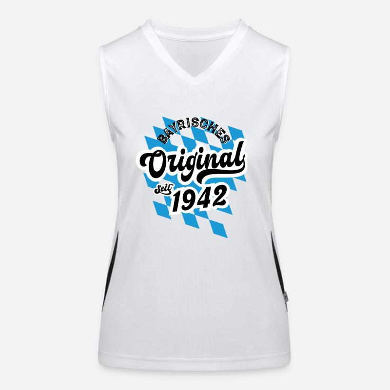 Bayrisches Original seit 1942 Geburtstag Funktionelles Kontrast-Tank Top für Frauen