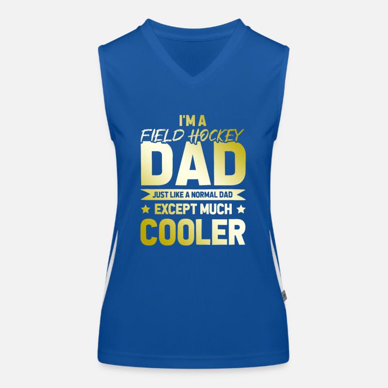 Feldhockey Dad Funktionelles Kontrast-Tank Top für Frauen