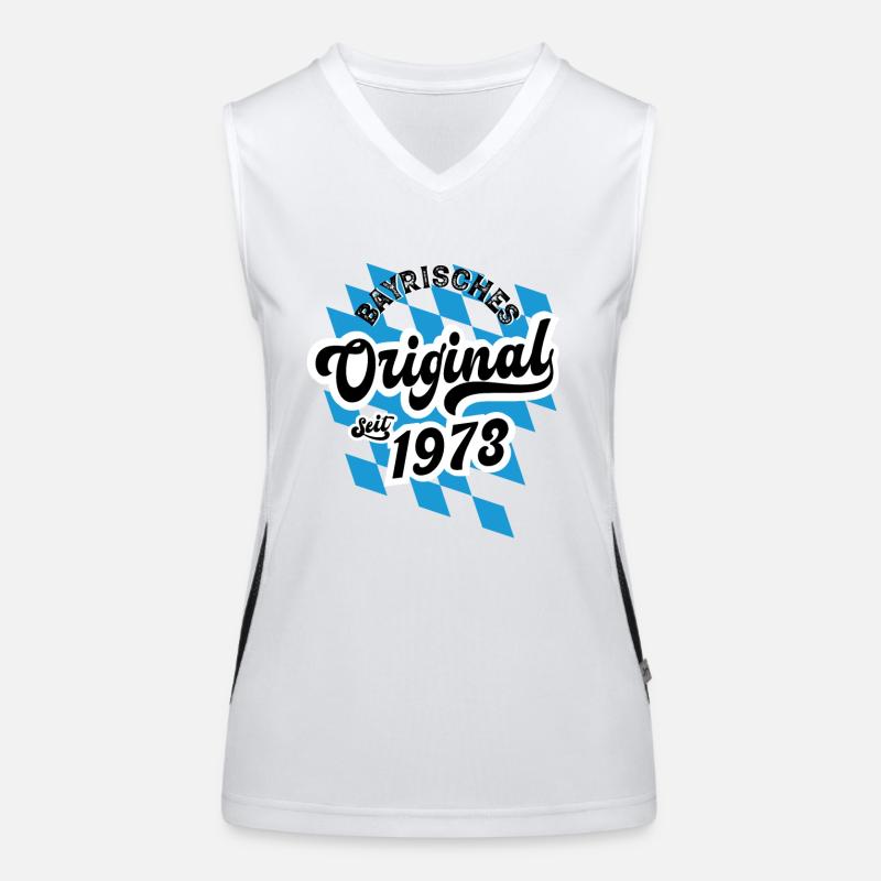1973 Bayrisches Original Geburtstag Funktionelles Kontrast-Tank Top für Frauen
