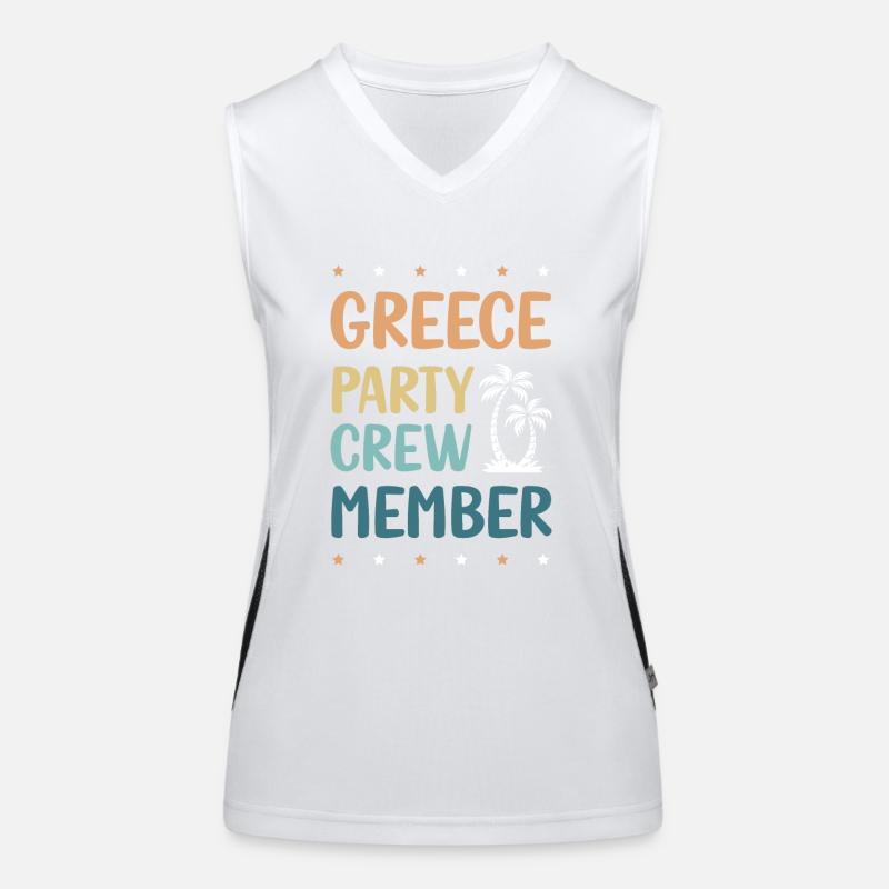 Greece Party Crew Funktionelles Kontrast-Tank Top für Frauen