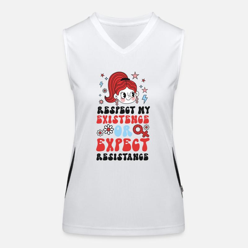 Feminist Respect My Existence Or Funktionelles Kontrast-Tank Top für Frauen