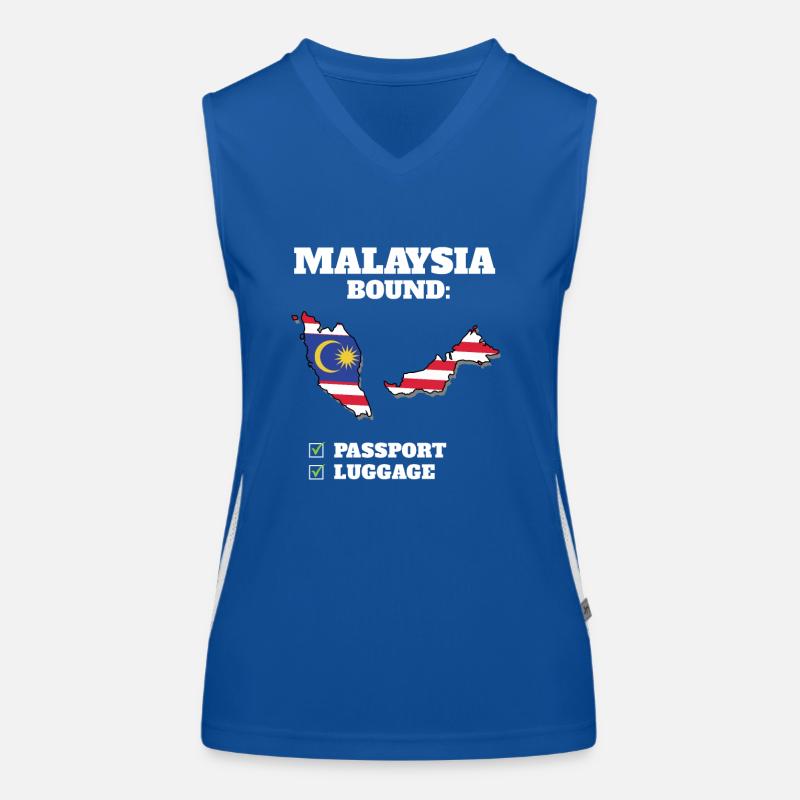 Voyage à destination de la Malaisie Drapeau malaisien Débardeur respirant contrasté Femme