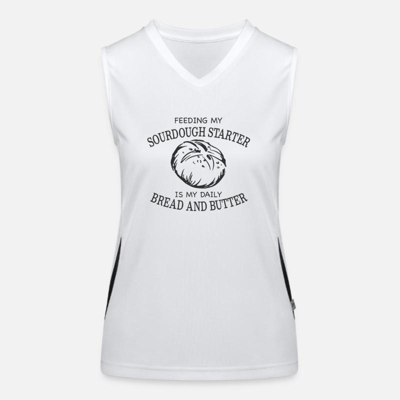 Sauerteig Starter Sauerteigbrot Backfans Backen Funktionelles Kontrast-Tank Top für Frauen