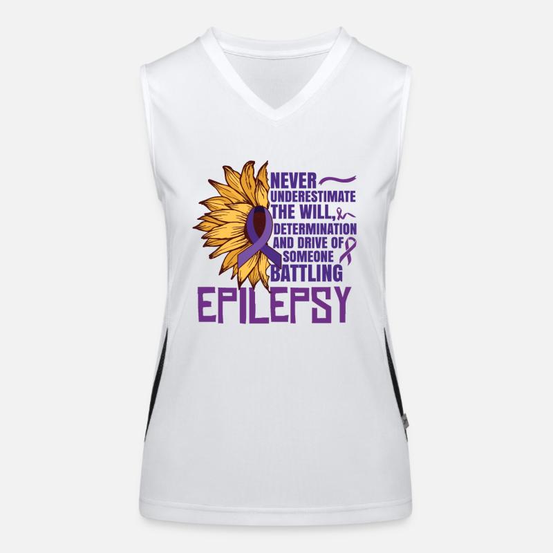 Epilepsy Sunflower Epilepsy Women's Functional Contrast Tank Top